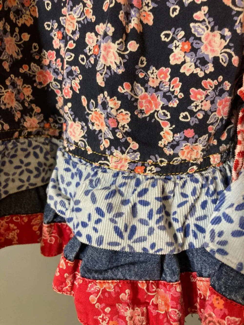 Oilily Denim Ruffle Twirly Swing Skirt - 104. 4 5 6